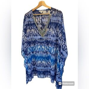 Women's Beaded Blouse/Cover up By Soleillee Size 3X Summer